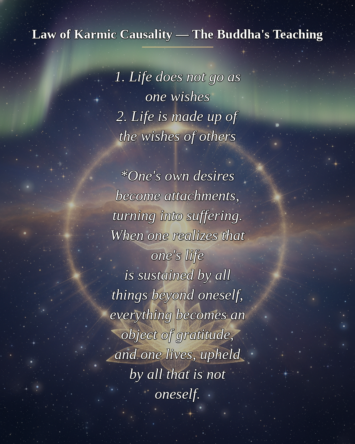 №005_Law of Karmic Causality — The Buddha's Teaching