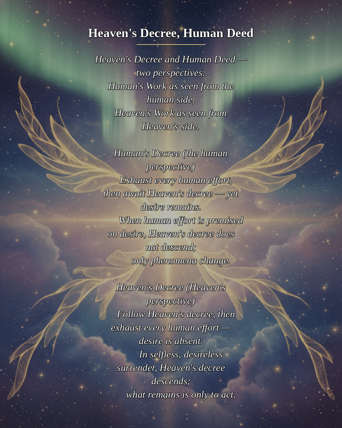 №010_Heaven's Decree, Human Deed