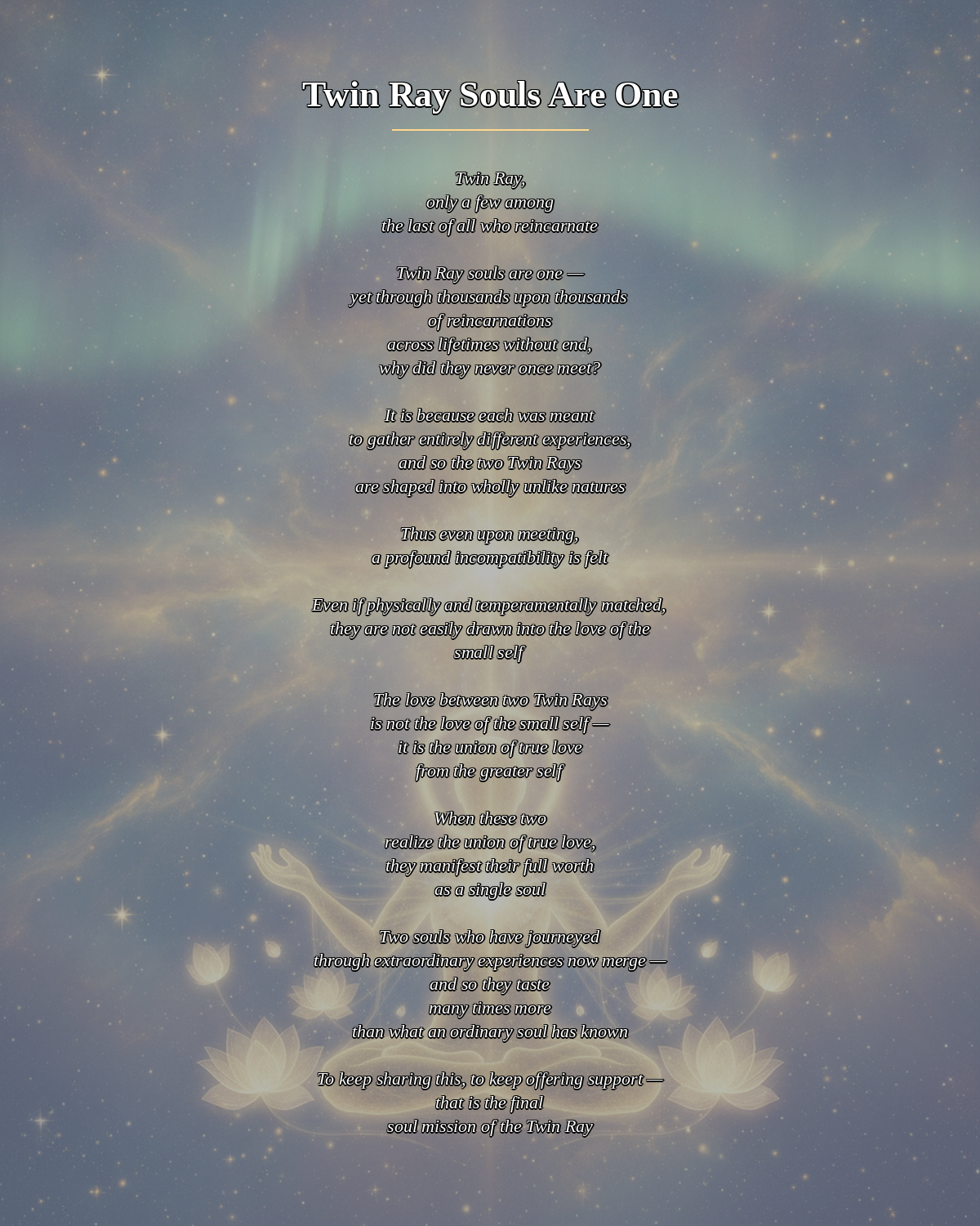 №054_Twin Ray Souls Are One