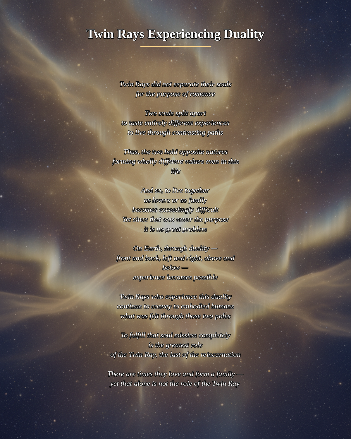 №055_Twin Rays Experiencing Duality