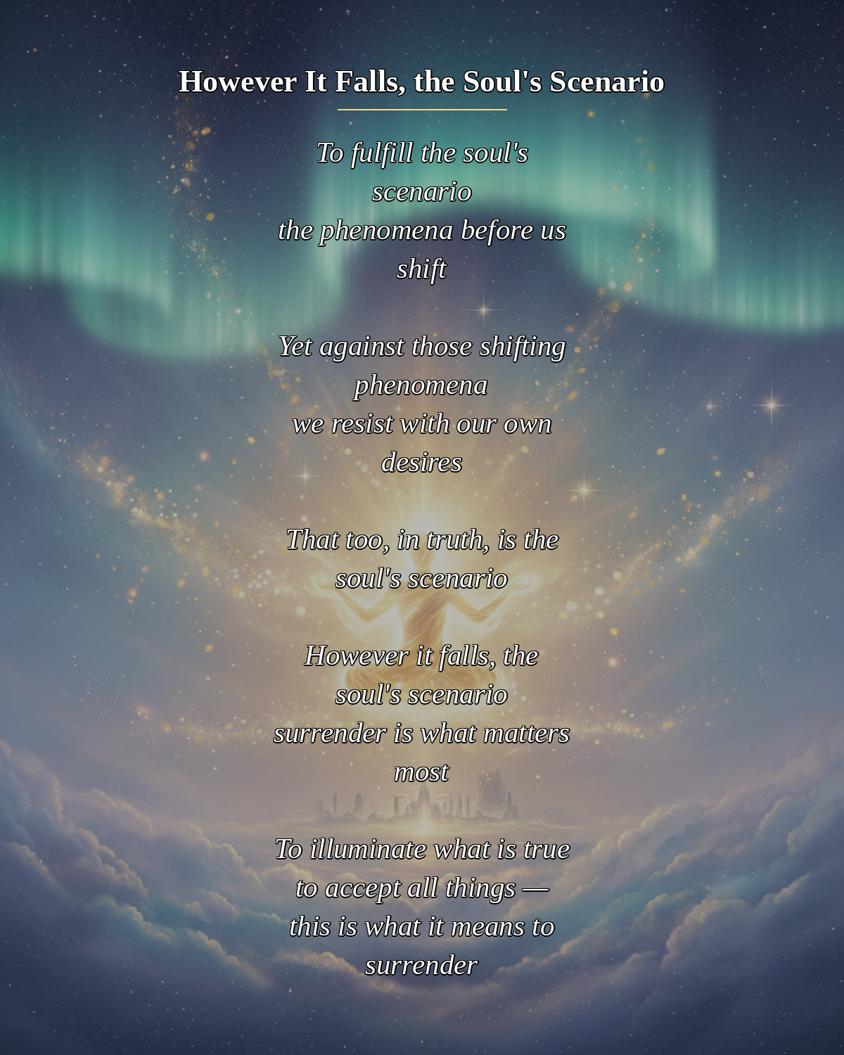 №080_However It Falls, the Soul's Scenario