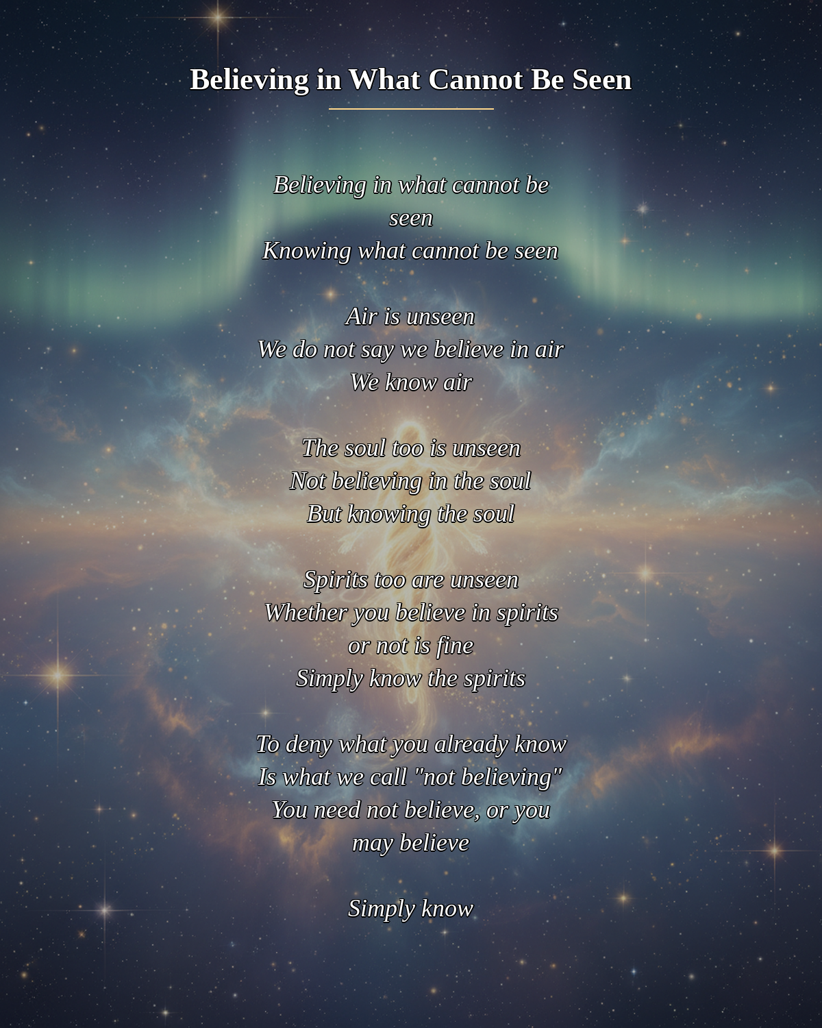 №091_Believing in What Cannot Be Seen