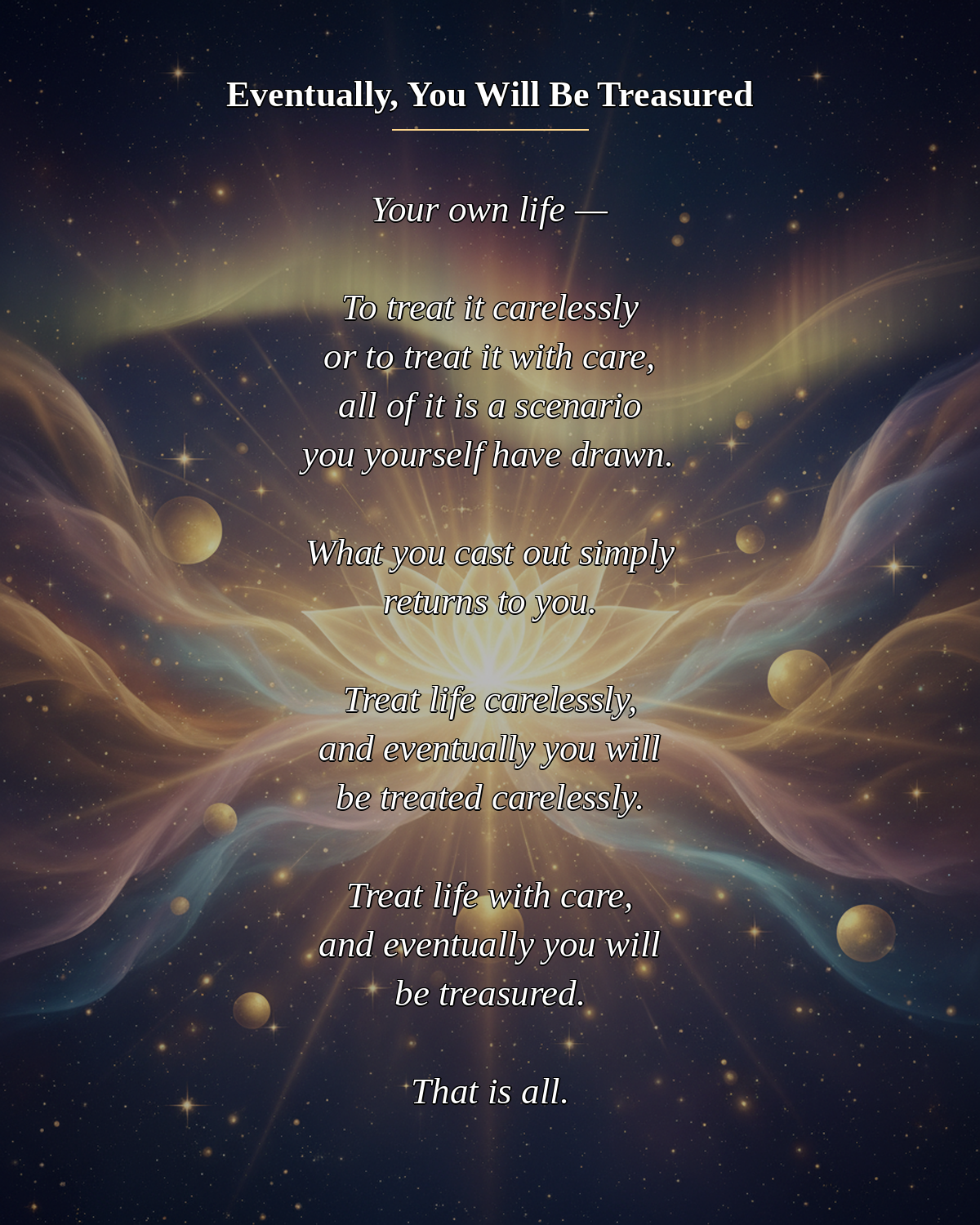 №103_Eventually, You Will Be Treasured