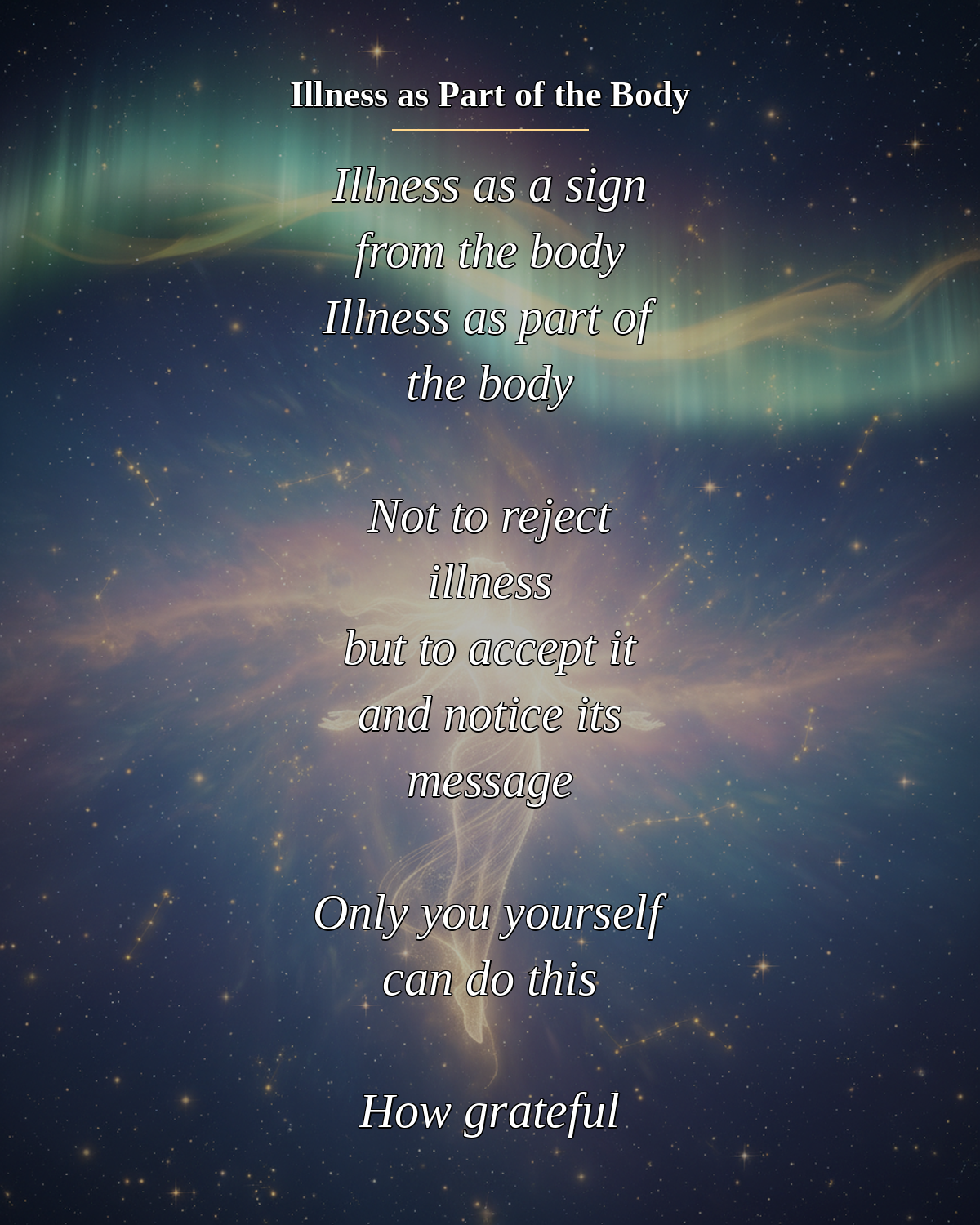 №115_Illness as Part of the Body