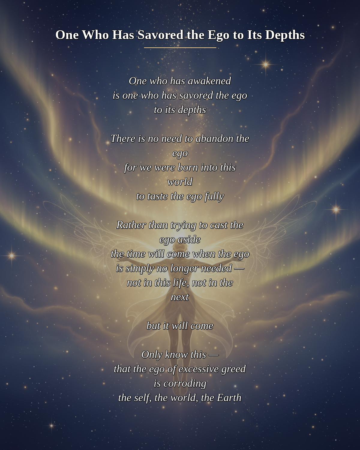 №124_One Who Has Savored the Ego to Its Depths