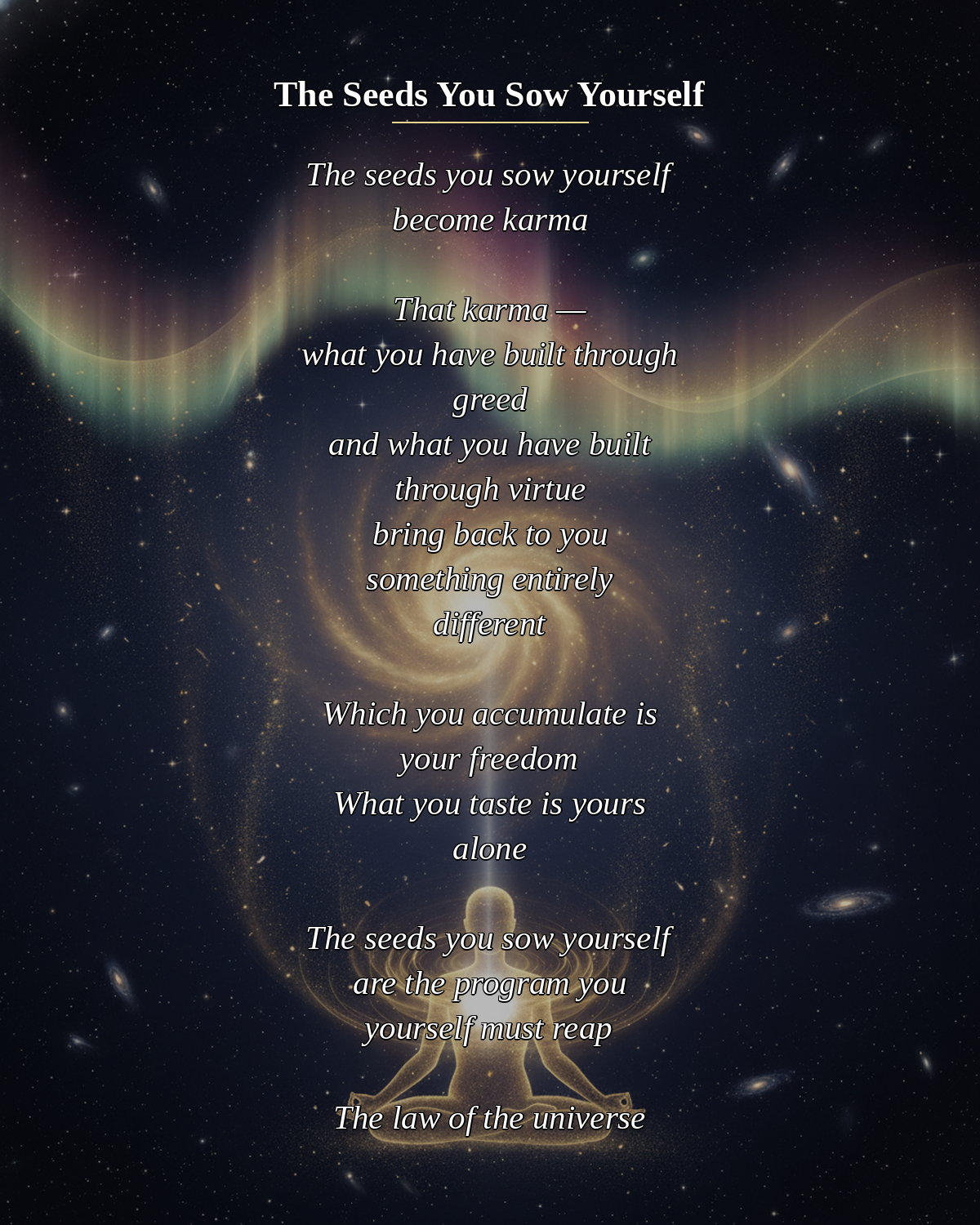 №240_The Seeds You Sow Yourself