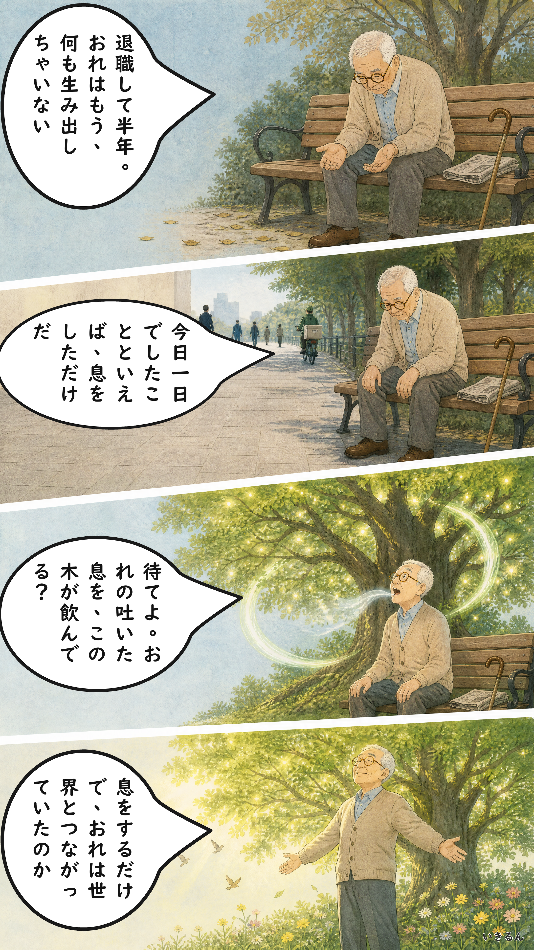 呼吸をする